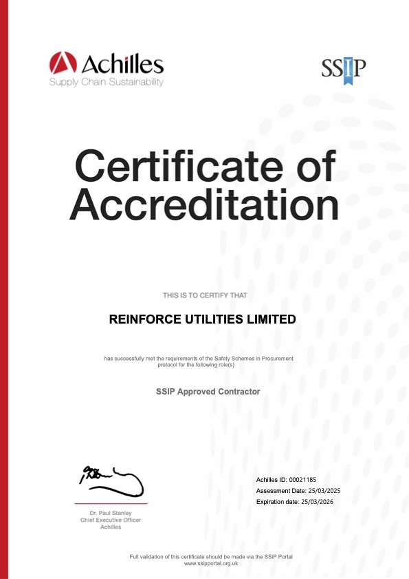 Achilles Certificate of Accredittaion