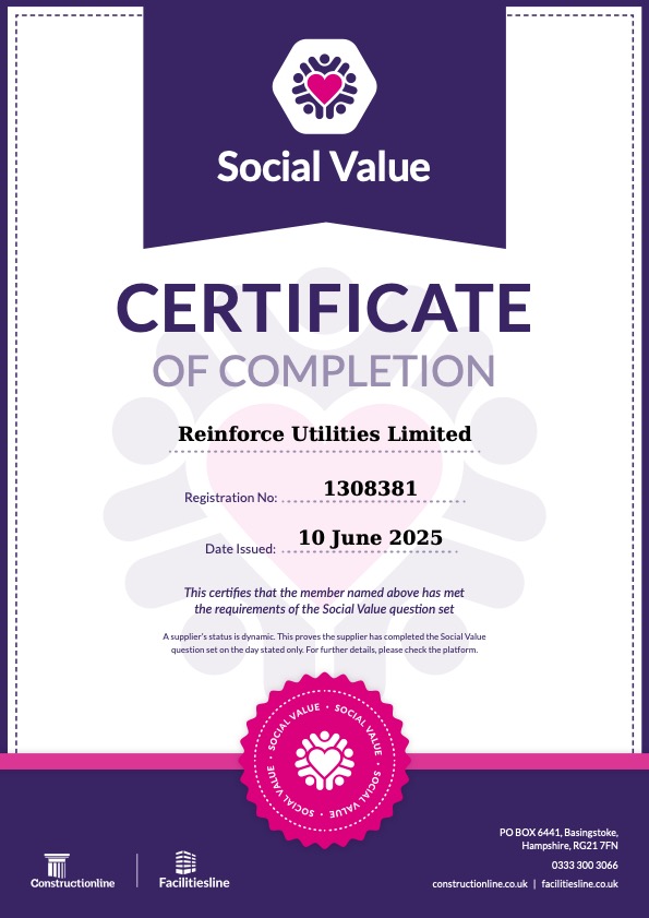 Social Value Certificate of Completion